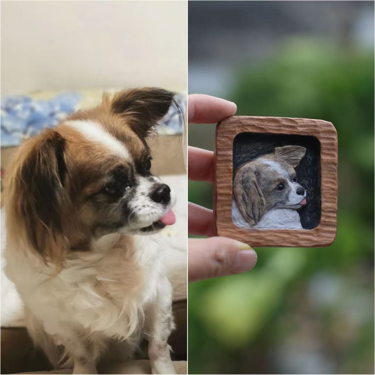 Commissioned pet wood carving refrigerator magnets (production cycle approximately 20 days)