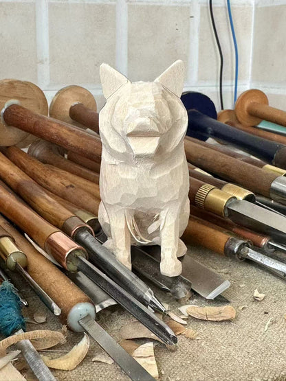 Commissioned pet wood carving (production time approximately 20 days)