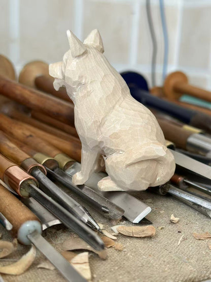Commissioned pet wood carving (production time approximately 20 days)