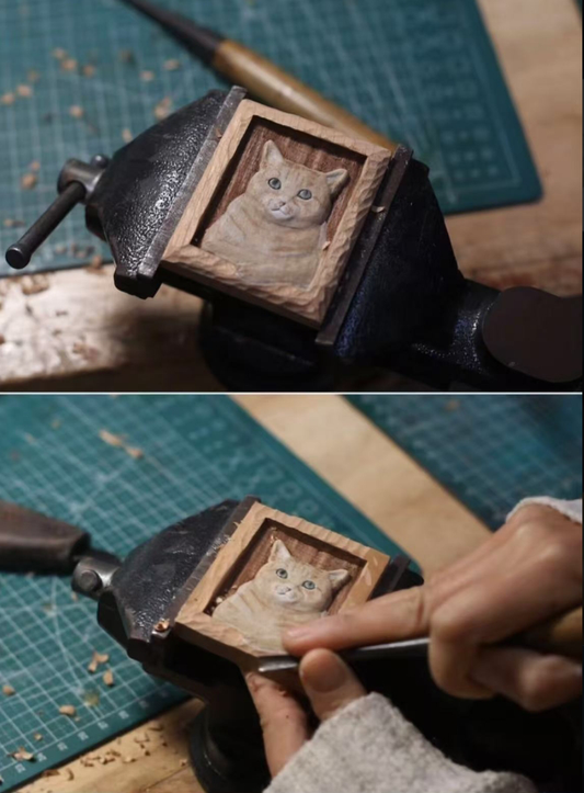 Commissioned pet wood carving refrigerator magnets (production cycle approximately 20 days)