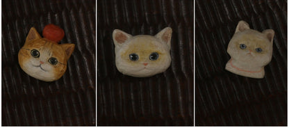 Commission pet wood carving portrait pendant/brooch/fridge magnet (production time approximately 20 days)
