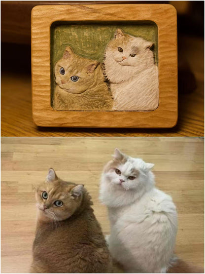 Commissioned pet wood carving refrigerator magnets (production cycle approximately 20 days)