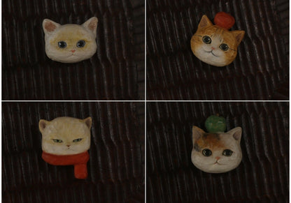 Commission pet wood carving portrait pendant/brooch/fridge magnet (production time approximately 20 days)